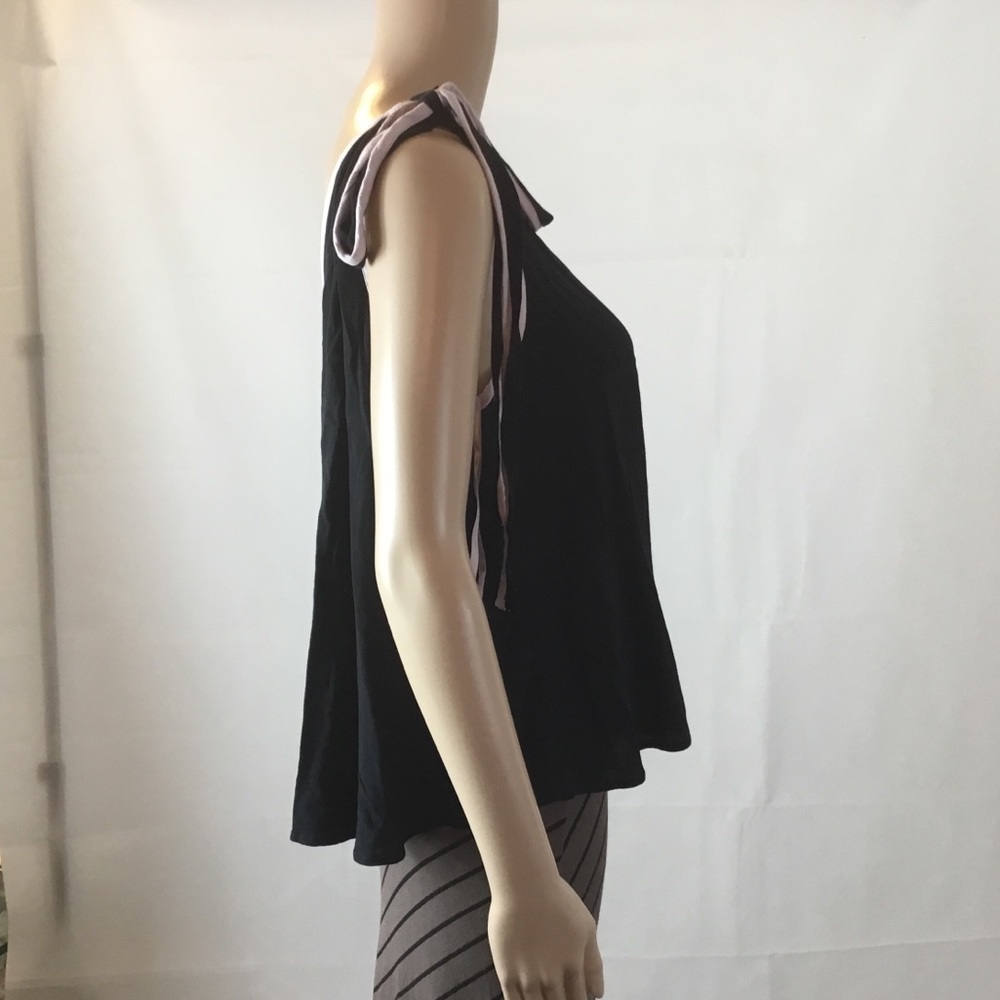 NWT Free People One-Shoulder Contrast Trim Top XS - Picture 5 of 8